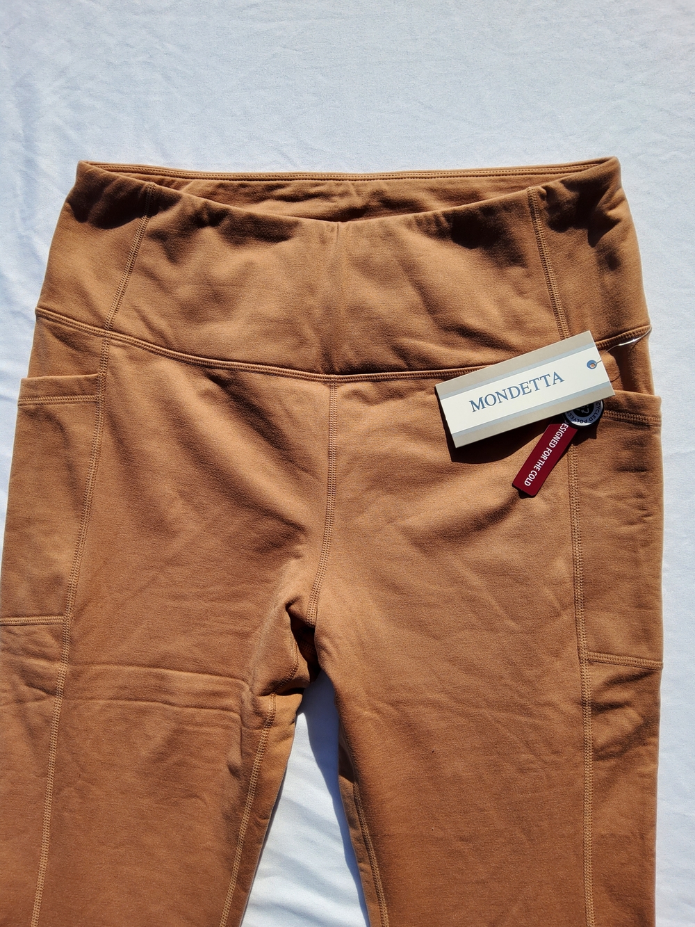 NWT Mondetta Rust High-Rise Fleece Lined Pocket Leggings